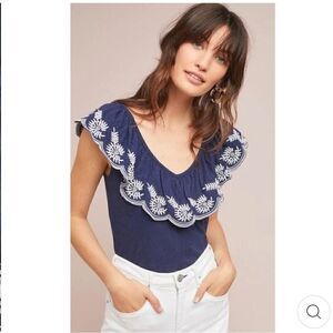 Anthropologie Moulinette Soeur Julieta Ruffled Top